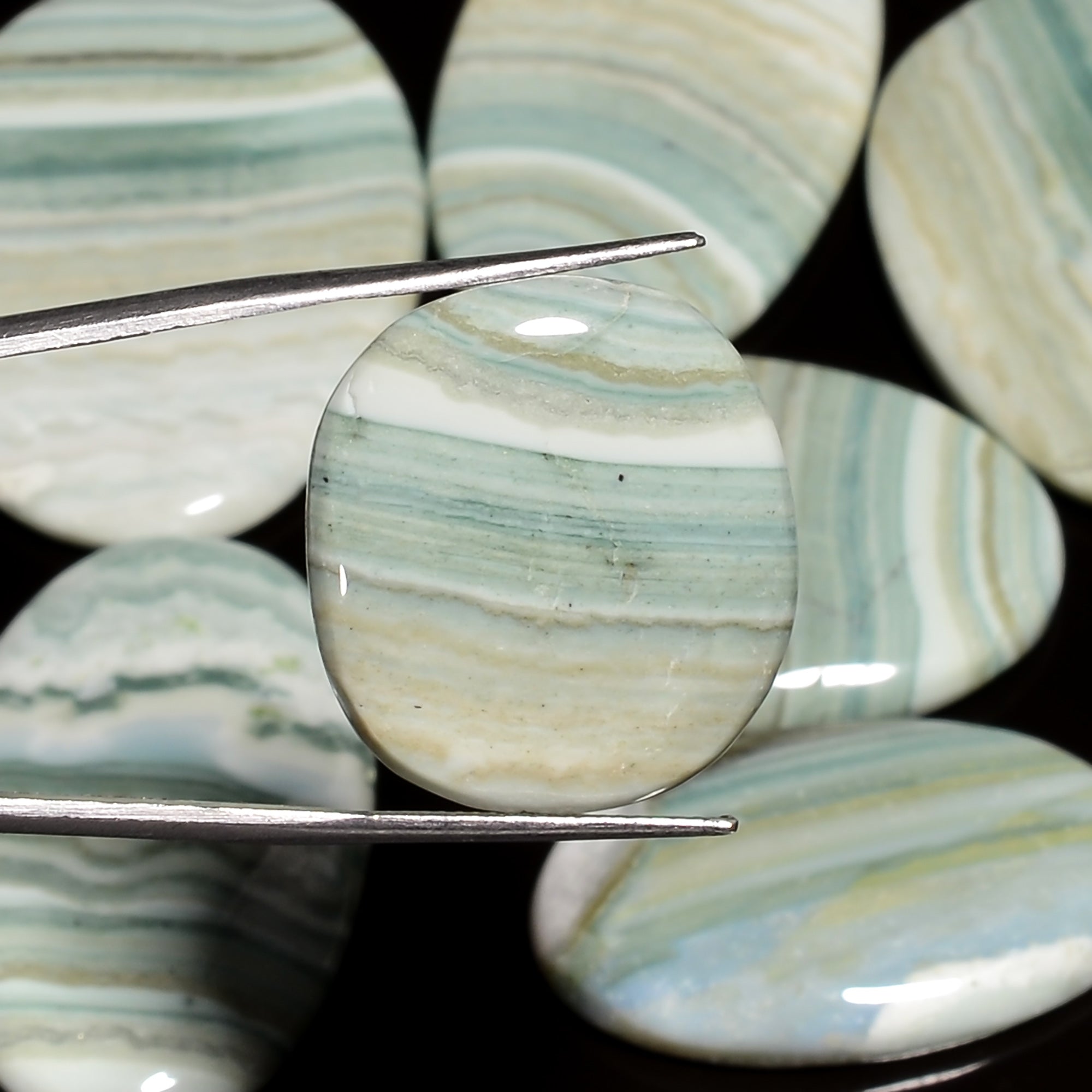 Wholesale Jewelry Supply – Natural Saturan Chalcedony Cabochon Gemstone Lot