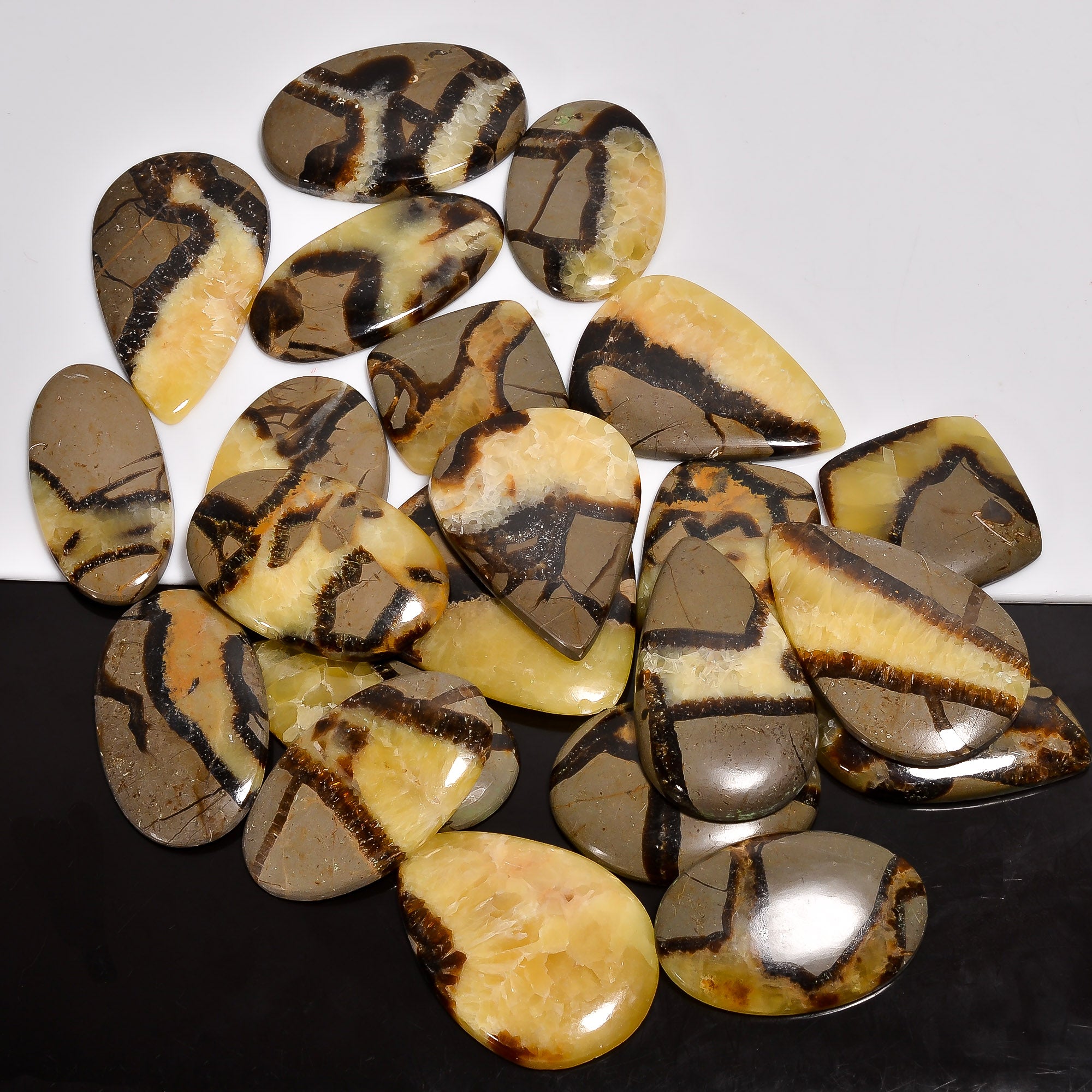 Wholesale Natural Septarian Cabochons – Bulk Gemstone Lot for Jewelry Designers