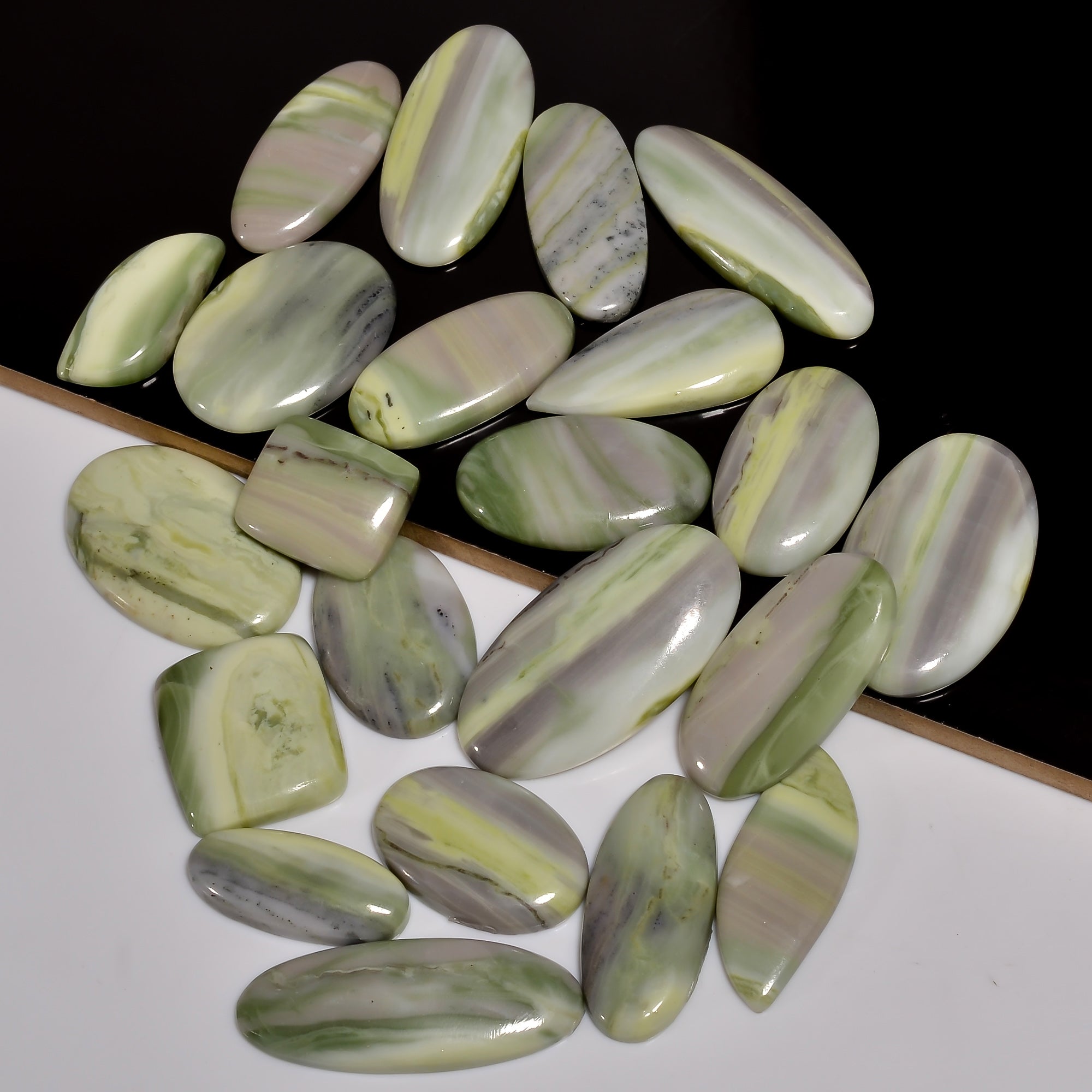 Genuine Serpentine Cabochons in Bulk – Wholesale Jewelry Gemstone Lots