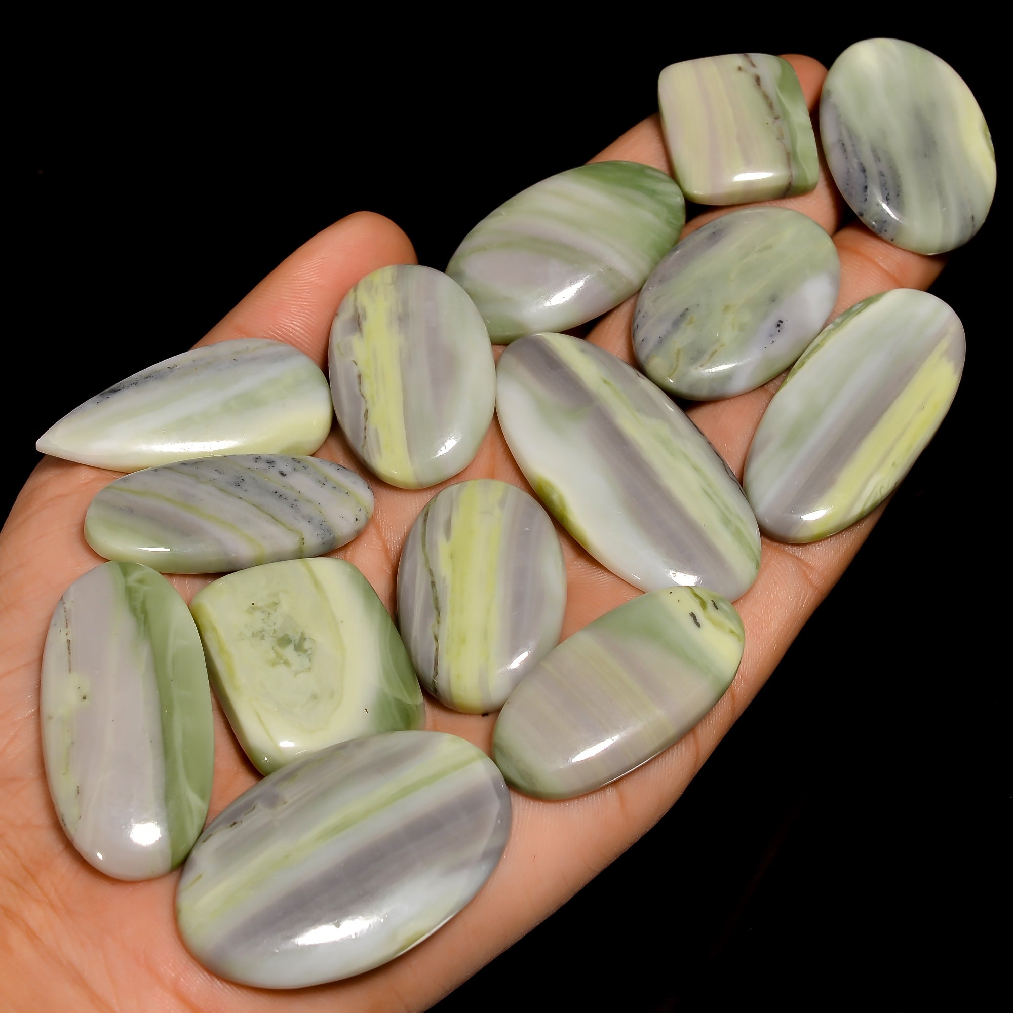 Genuine Serpentine Cabochons in Bulk – Wholesale Jewelry Gemstone Lots