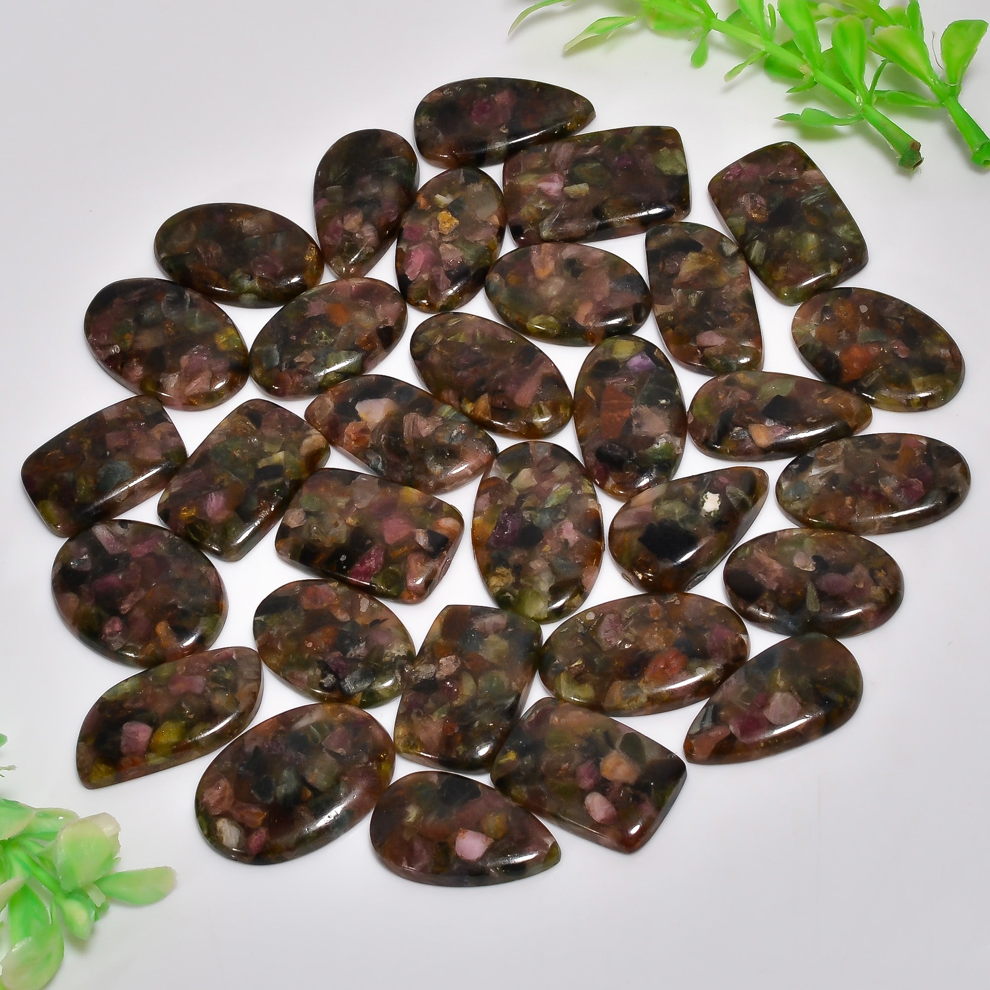 Bulk Natural Spiny Mulri Tourmaline Cabochon Gemstone Lot – Wholesale Jewelry Supplies