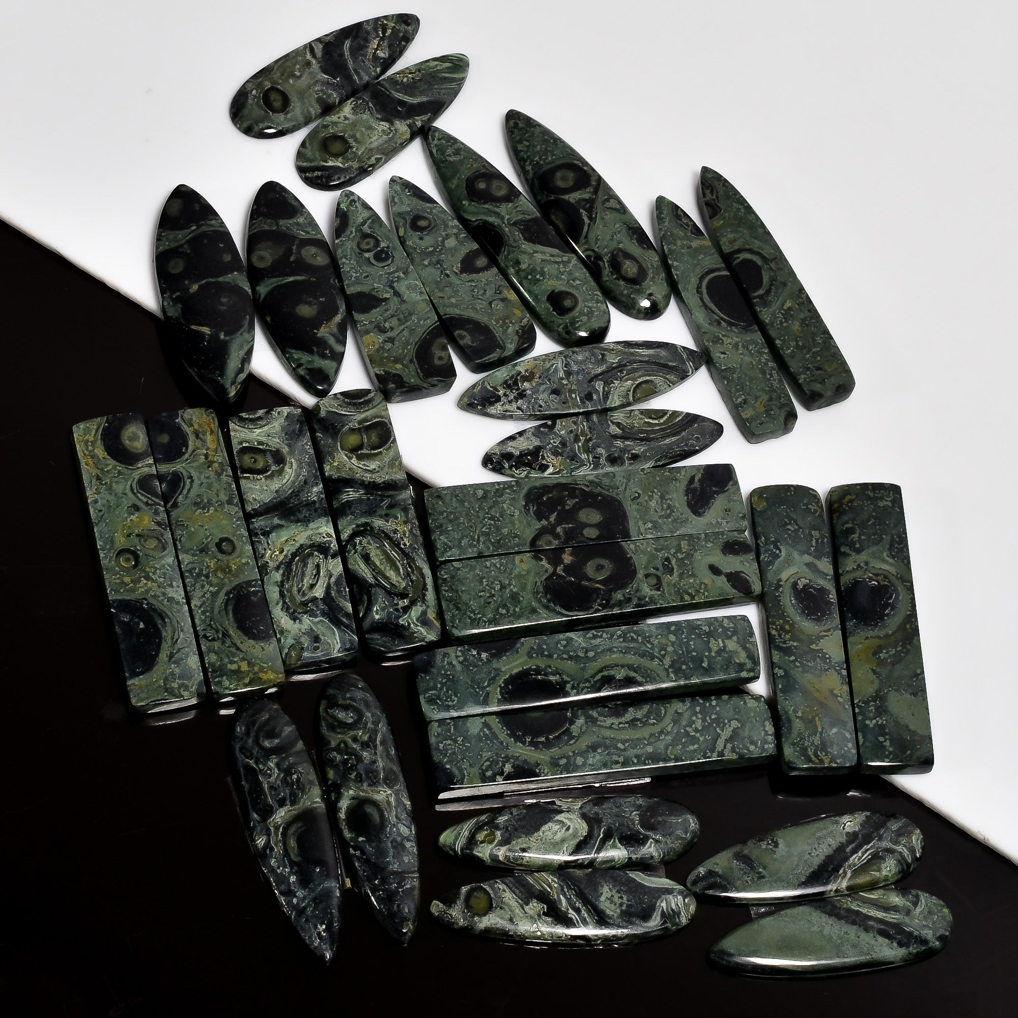 Direct From Manufacturer – Bulk Natural Star Galaxy Jasper Pair Cabochons for Jewelry Business