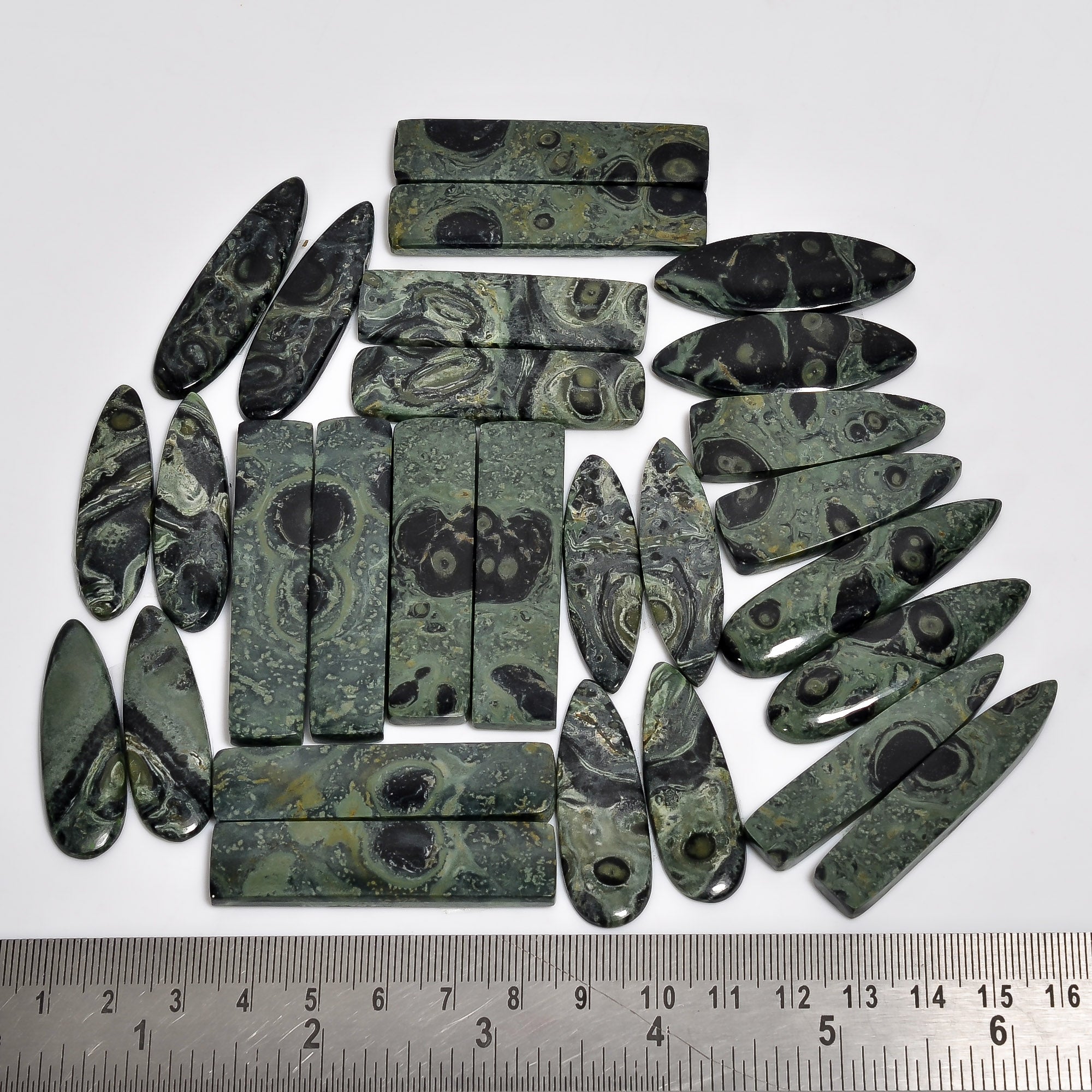 Direct From Manufacturer – Bulk Natural Star Galaxy Jasper Pair Cabochons for Jewelry Business