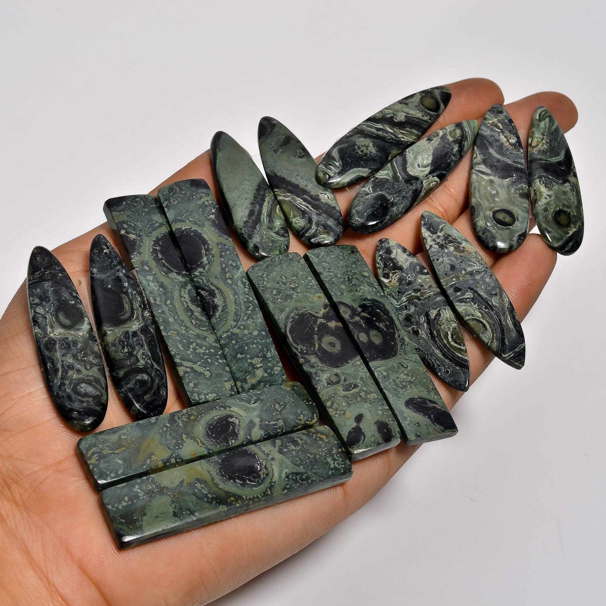 Direct From Manufacturer – Bulk Natural Star Galaxy Jasper Pair Cabochons for Jewelry Business