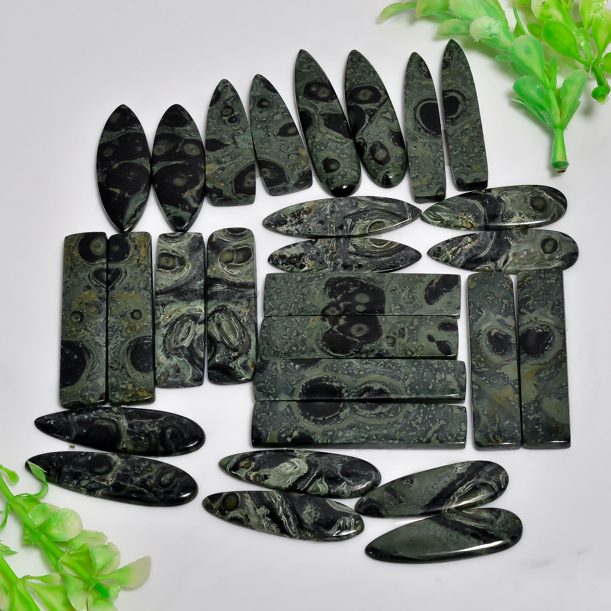 Direct From Manufacturer – Bulk Natural Star Galaxy Jasper Pair Cabochons for Jewelry Business