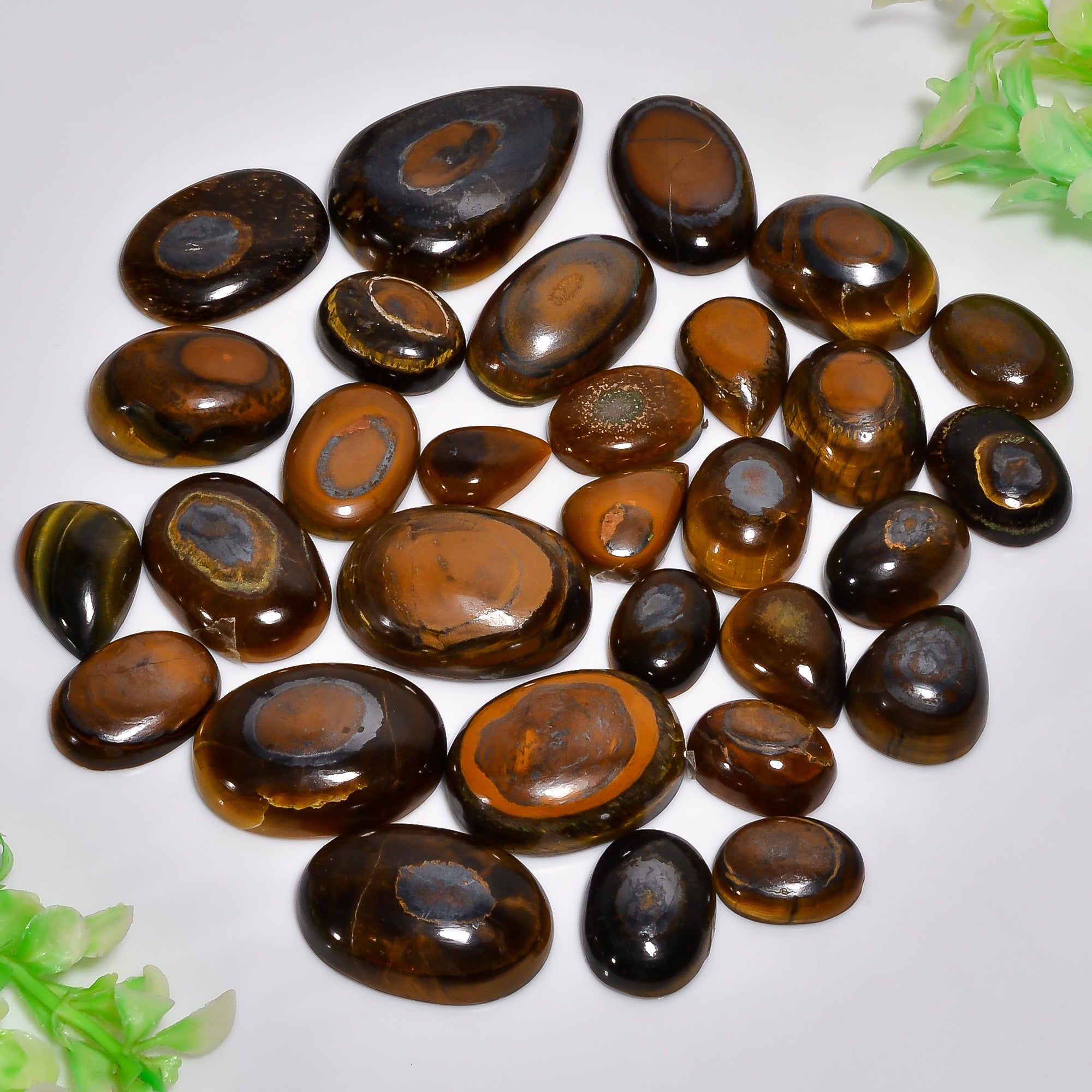 Earth Mined Tiger Eye Cabochon Lot – Bulk Wholesale Gemstones for Setting