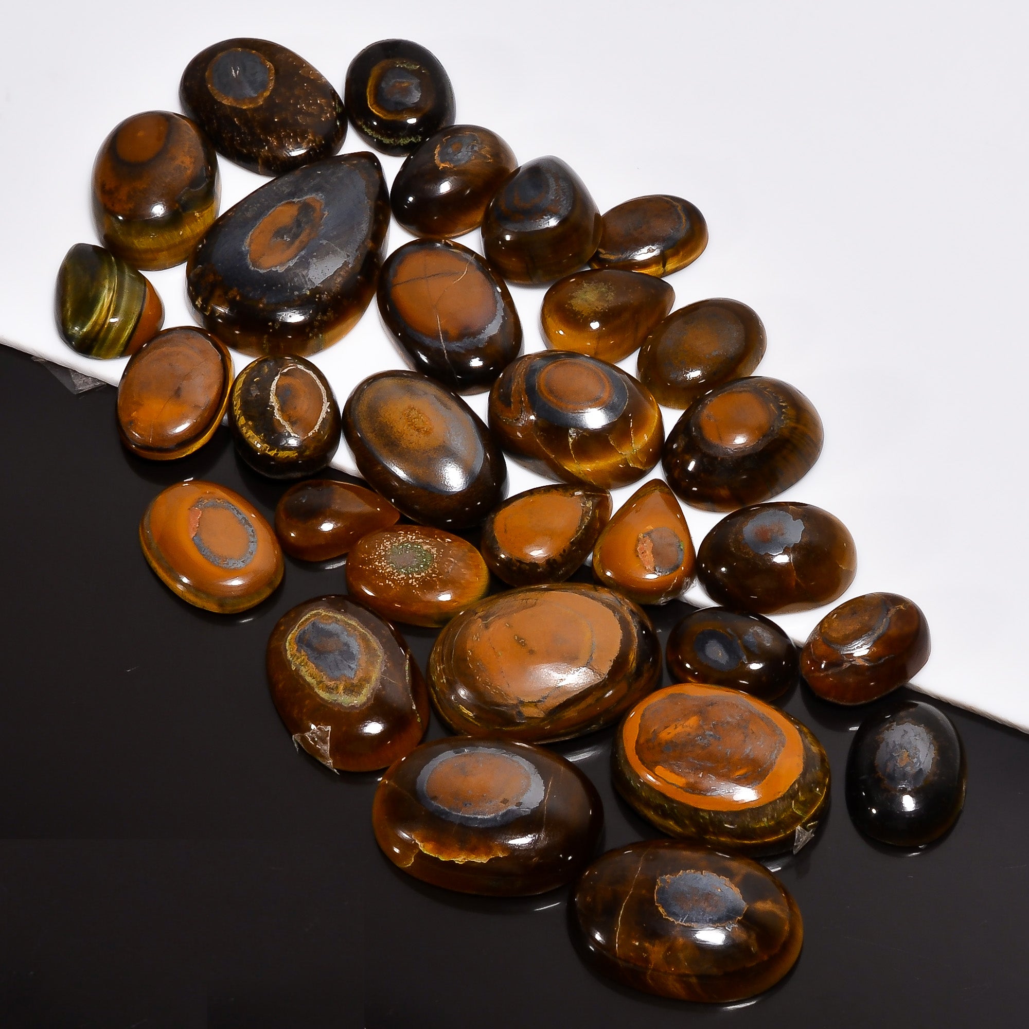Earth Mined Tiger Eye Cabochon Lot – Bulk Wholesale Gemstones for Setting