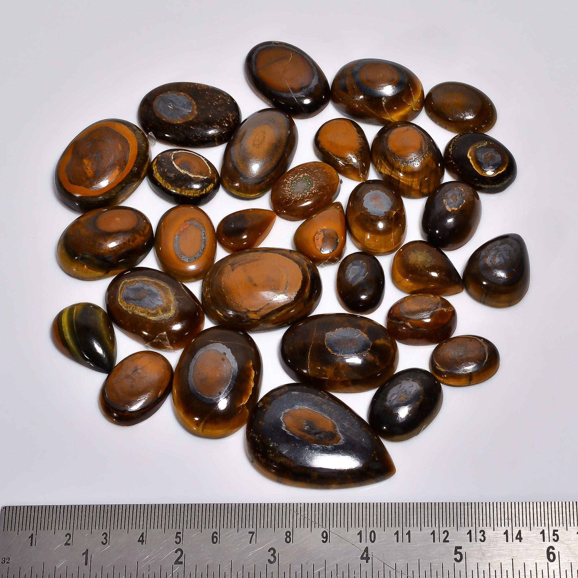 Earth Mined Tiger Eye Cabochon Lot – Bulk Wholesale Gemstones for Setting