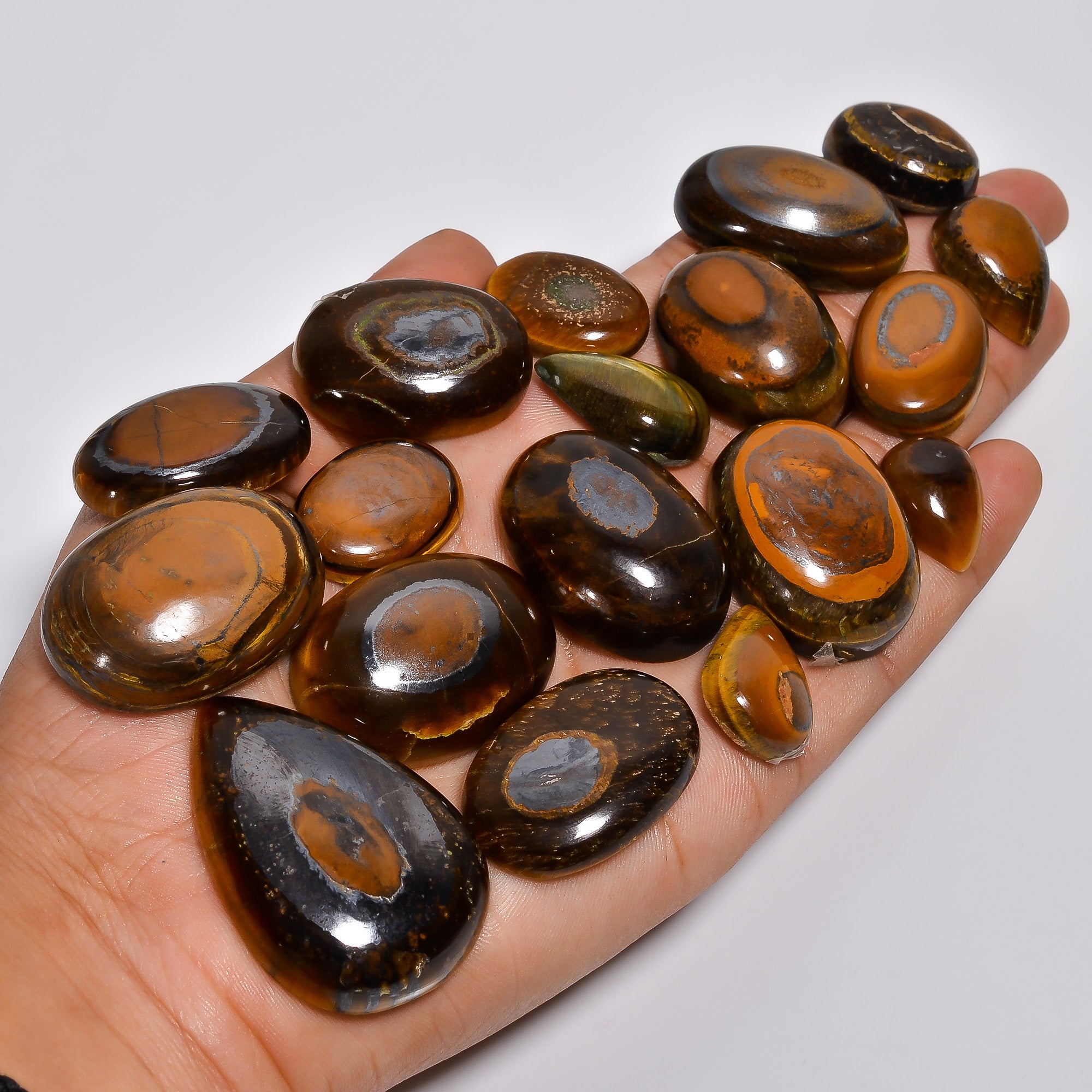 Earth Mined Tiger Eye Cabochon Lot – Bulk Wholesale Gemstones for Setting