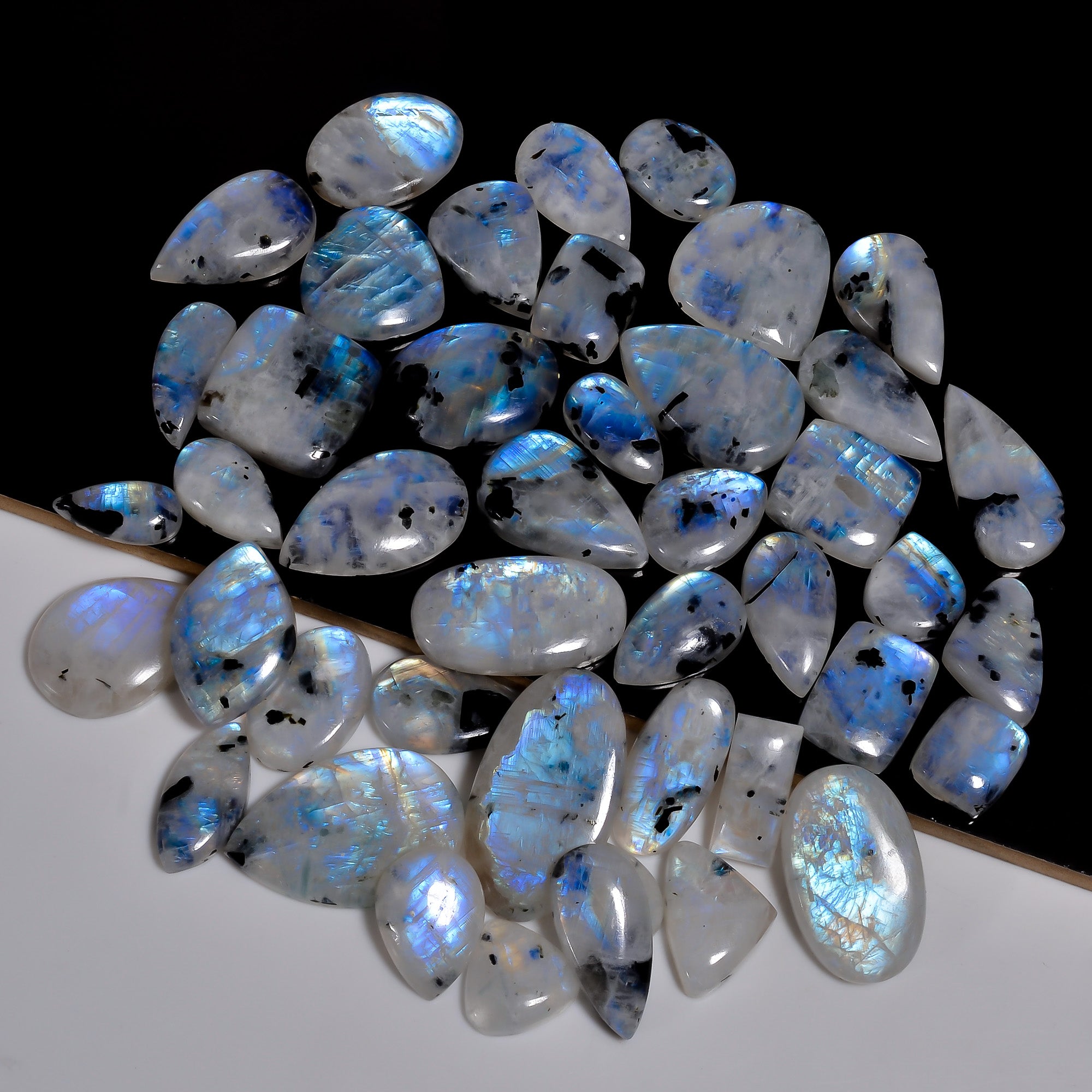 Jewelry Maker’s Supply – Wholesale Natural Tourmaline Moonstone Cabochon Stones