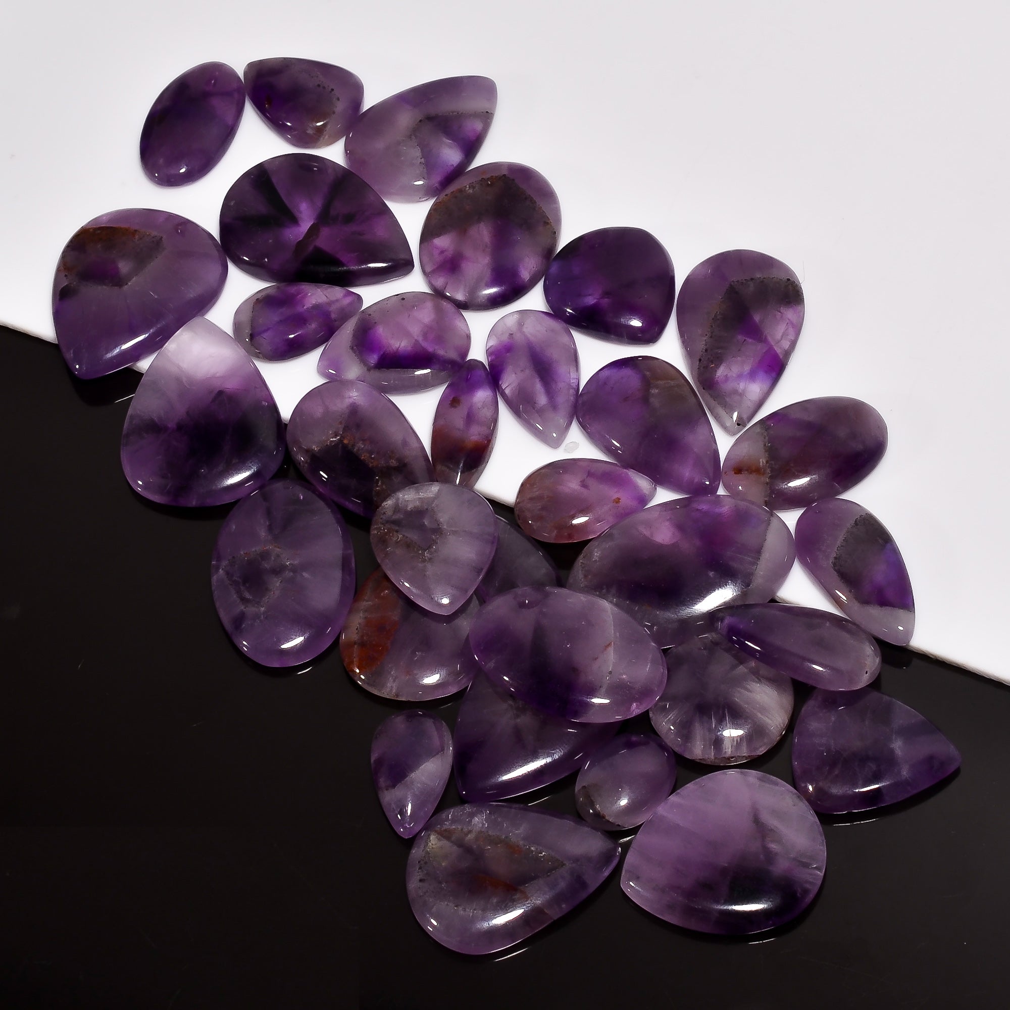 Chakra Healing Stones – Wholesale Trapiche Amethyst Cabochons for Energy Work & Jewelry