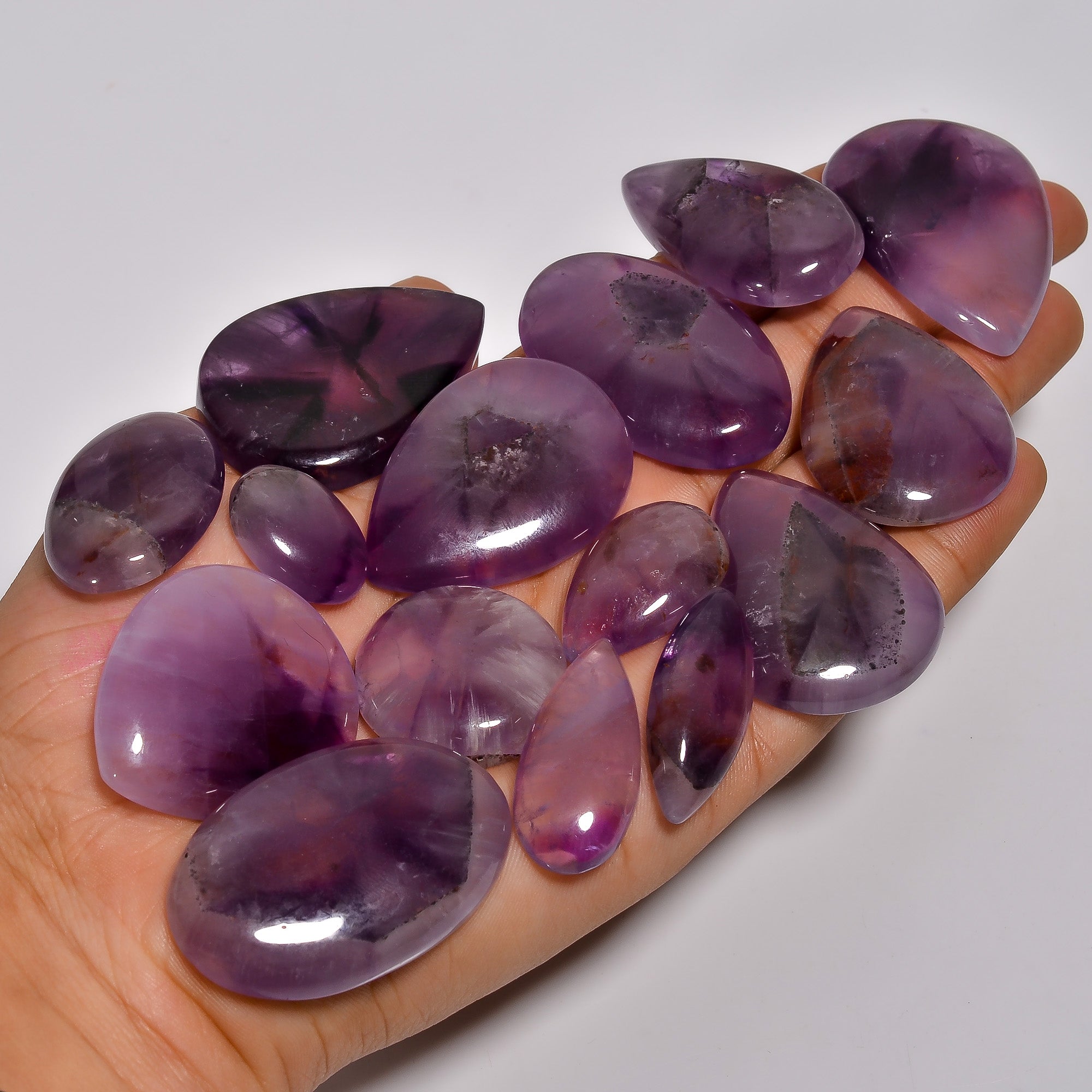 Chakra Healing Stones – Wholesale Trapiche Amethyst Cabochons for Energy Work & Jewelry