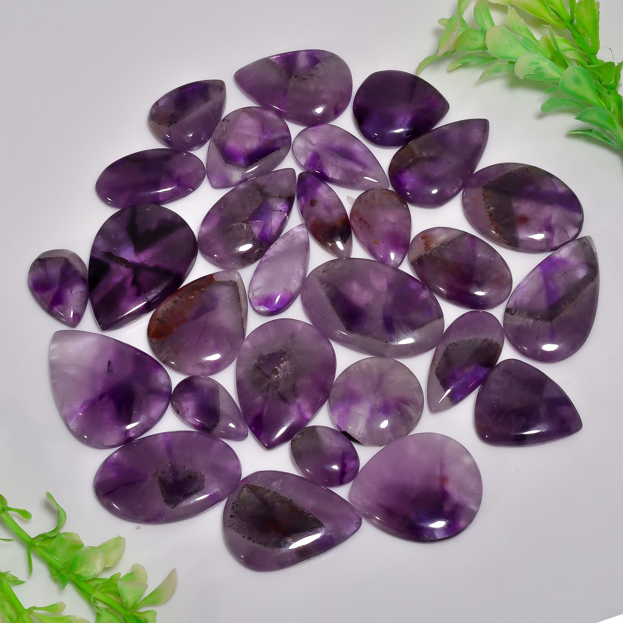 Chakra Healing Stones – Wholesale Trapiche Amethyst Cabochons for Energy Work & Jewelry