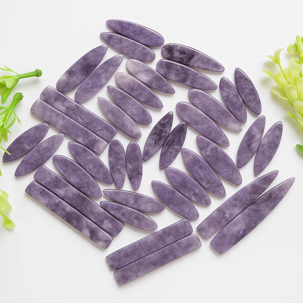 Natural Charoite Cabochon Pair