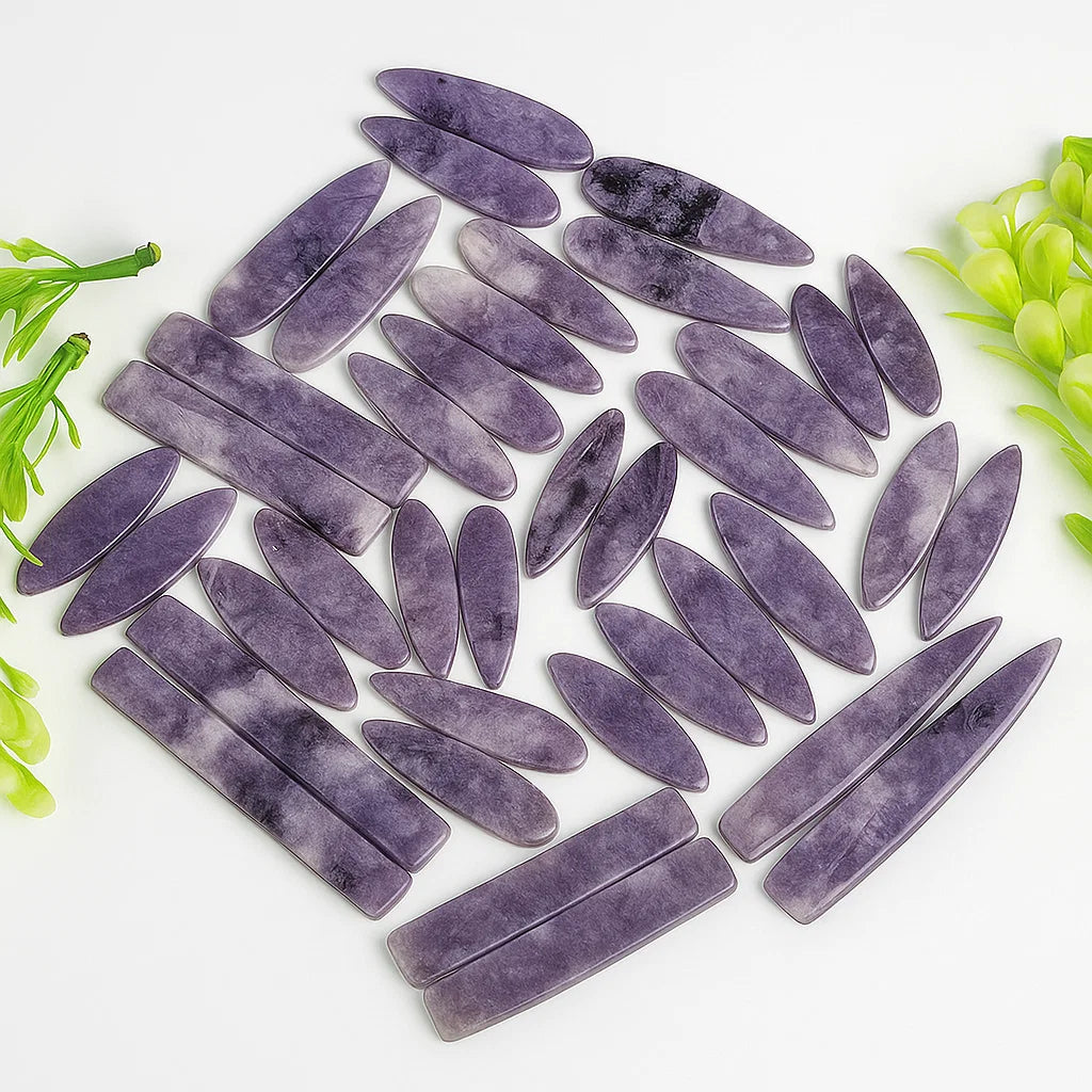 Natural Charoite Cabochon Pair