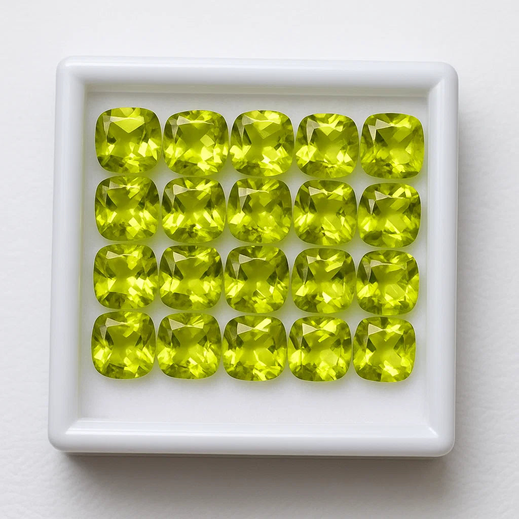 Paridot Cushion Shape 10mm Gemstone