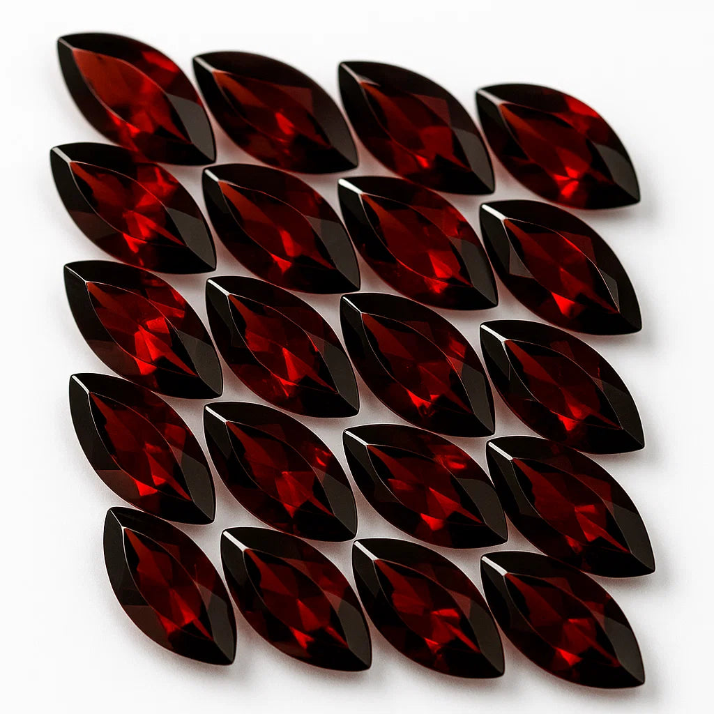 3x6mm Natuurlike Granaat Marquise Sny Edelstene