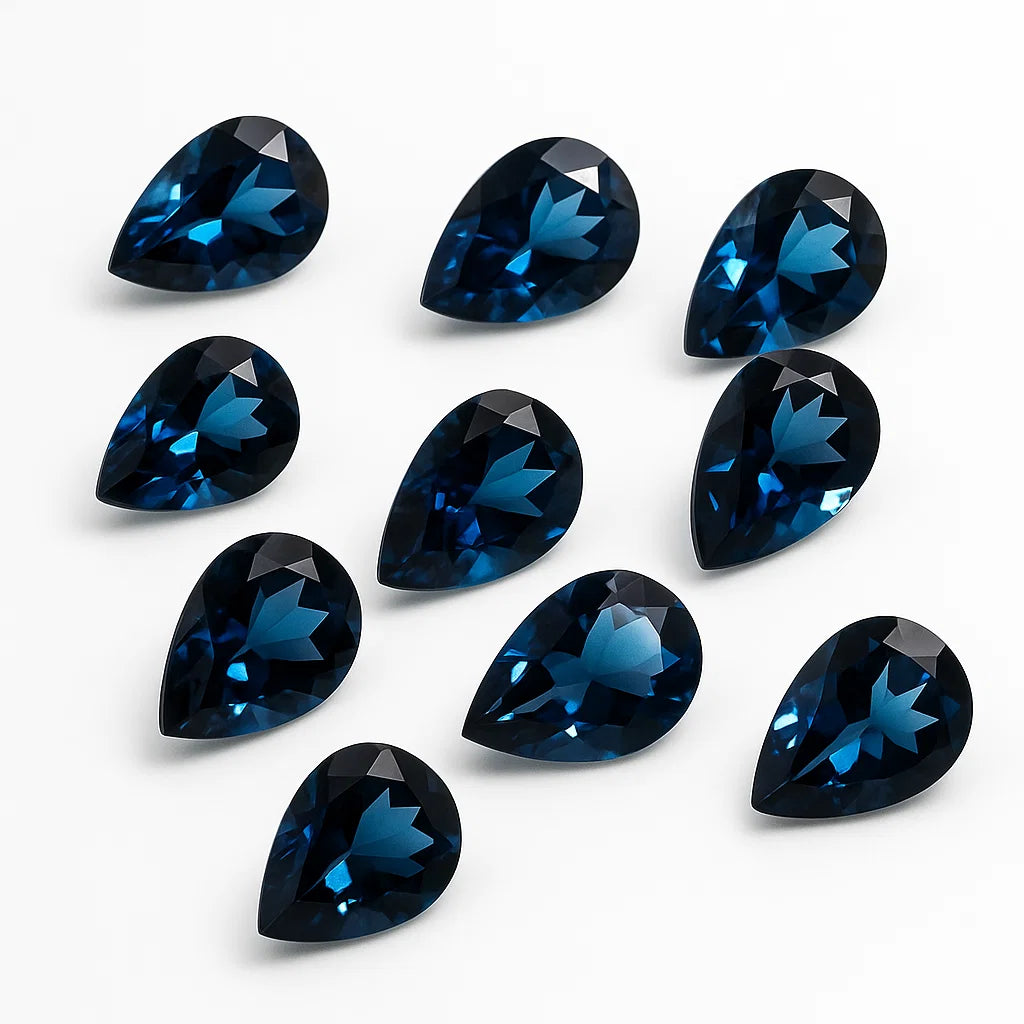 6x8mm Natural London Blue Topaz Gemstones