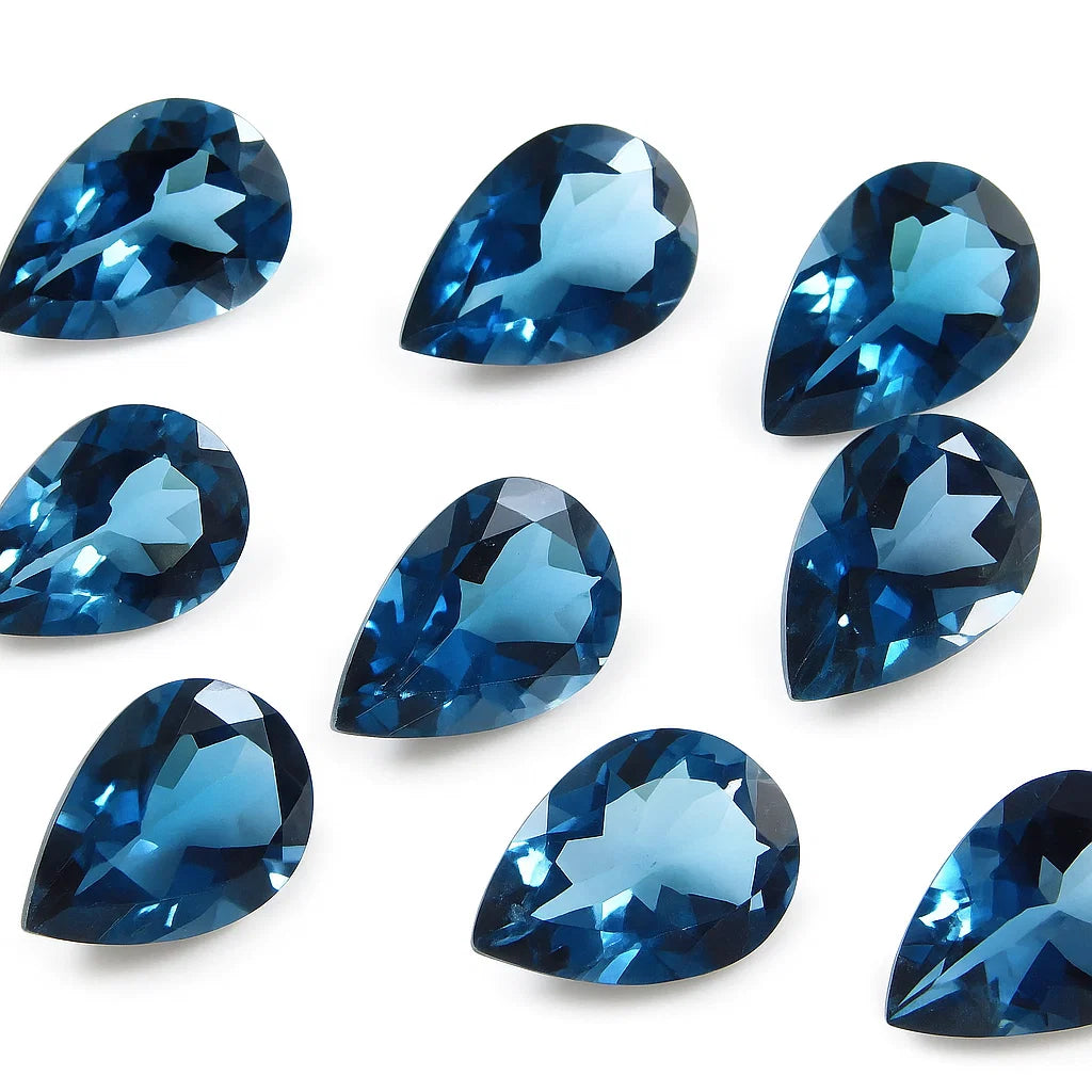 6x8mm Natural London Blue Topaz Gemstones