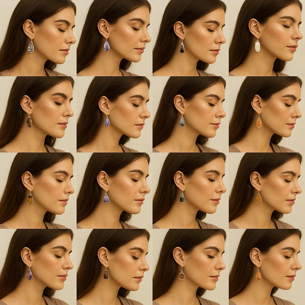 Natural Gemstone Earrings