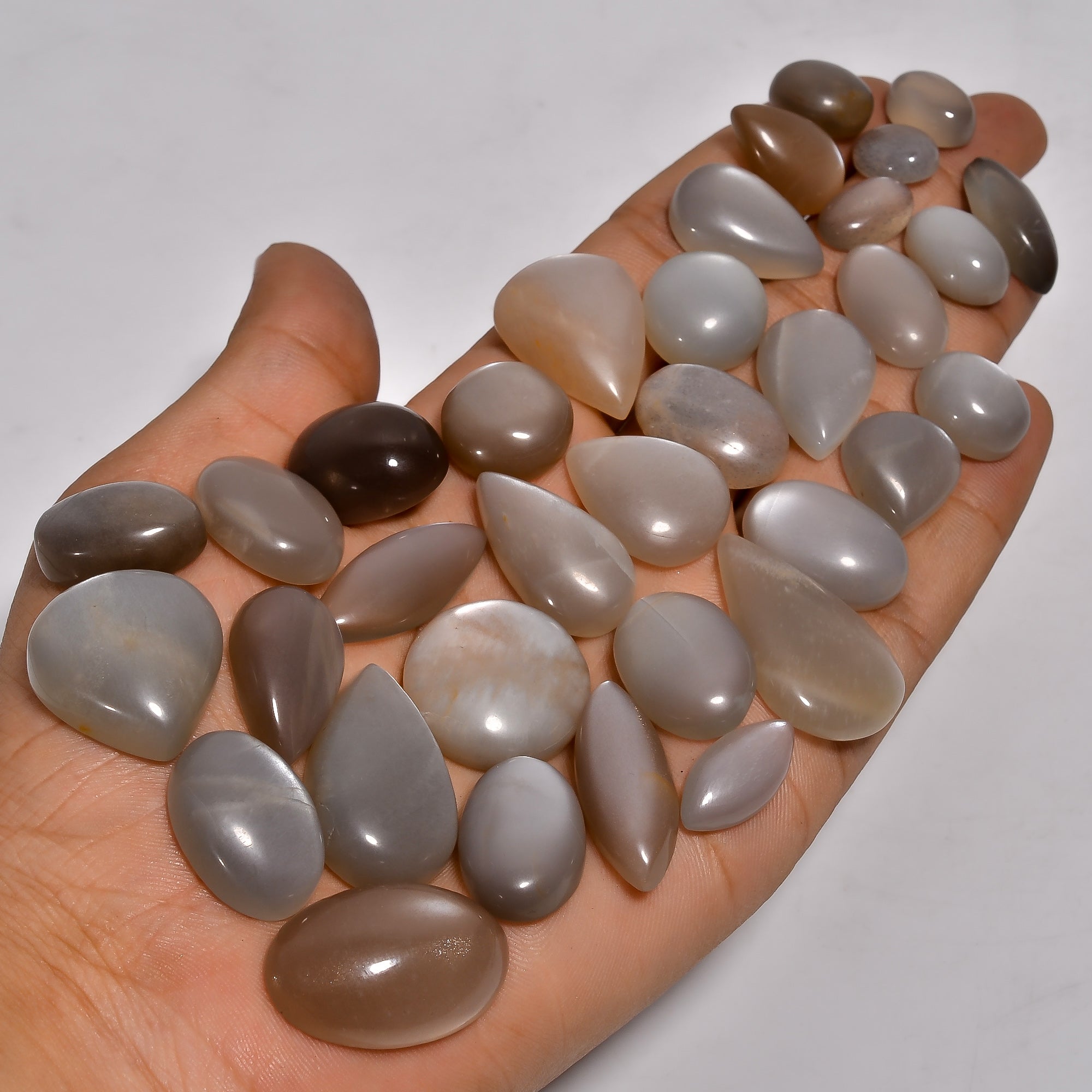 Wholesale Lot of Natural Grey Moonstone Cabochons – Ideal for Rings & Pendants (Copy)