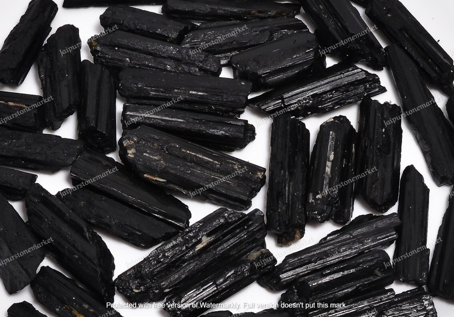 Natural Black Tourmaline Raw Pencil