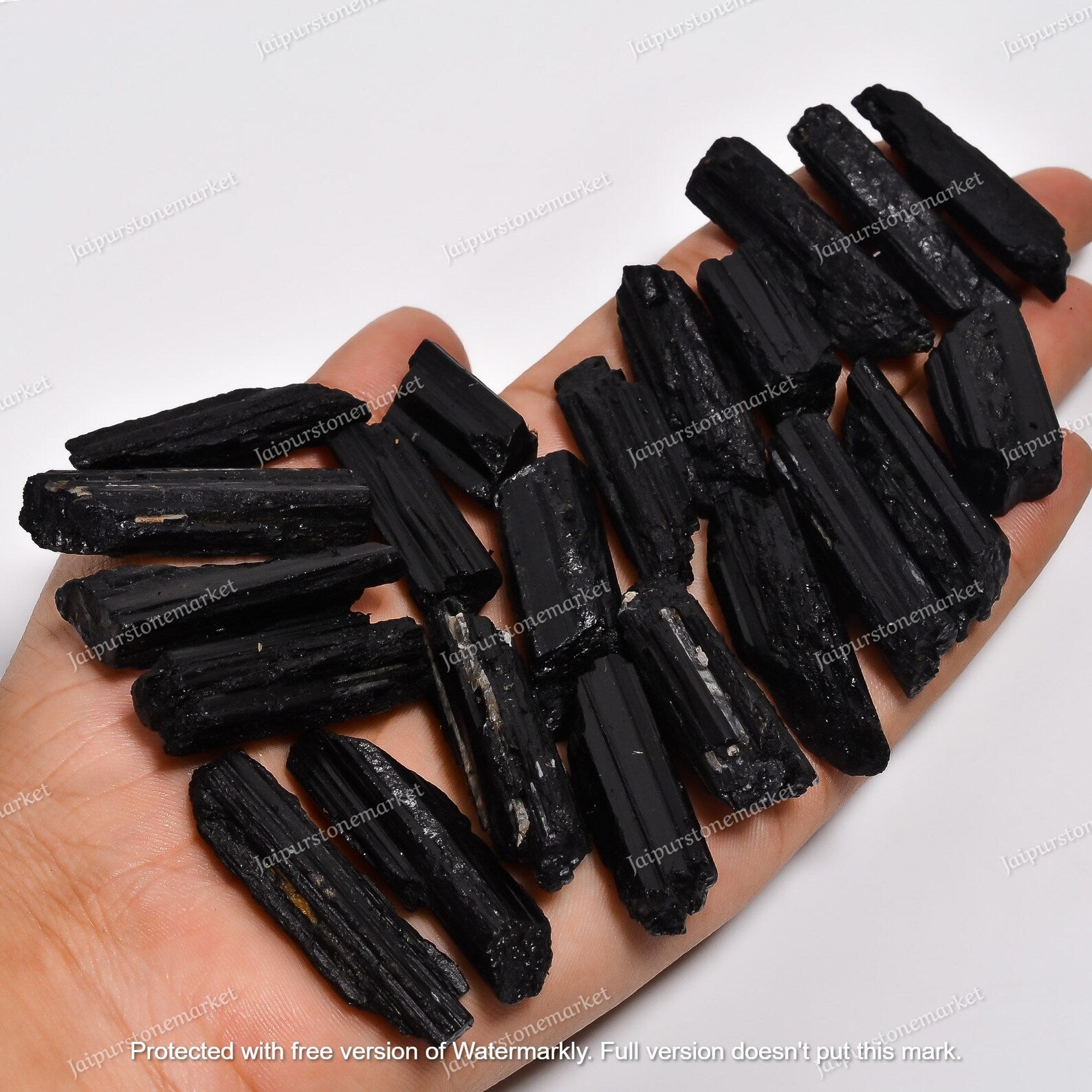 Natural Black Tourmaline Raw Pencil