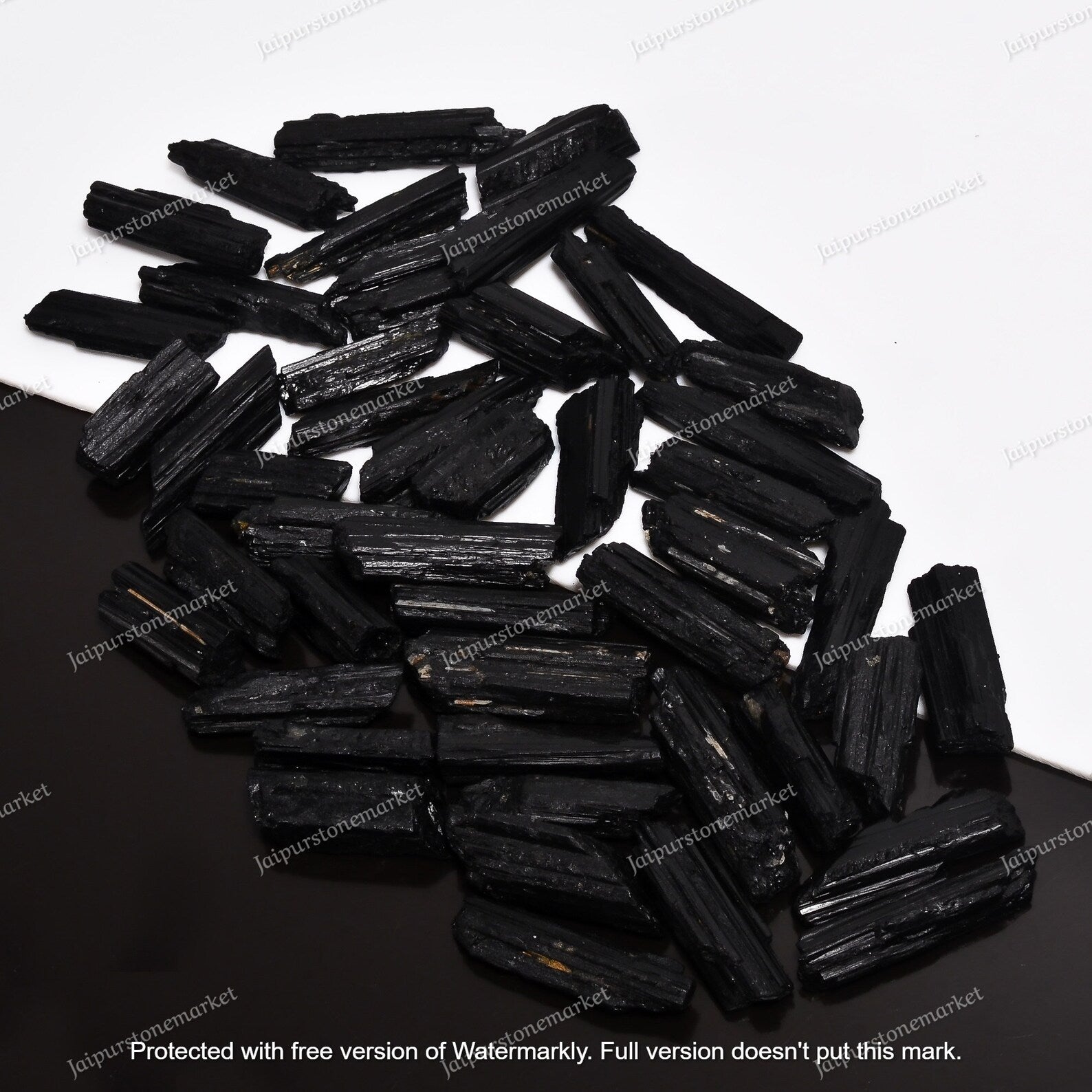 Natural Black Tourmaline Raw Pencil