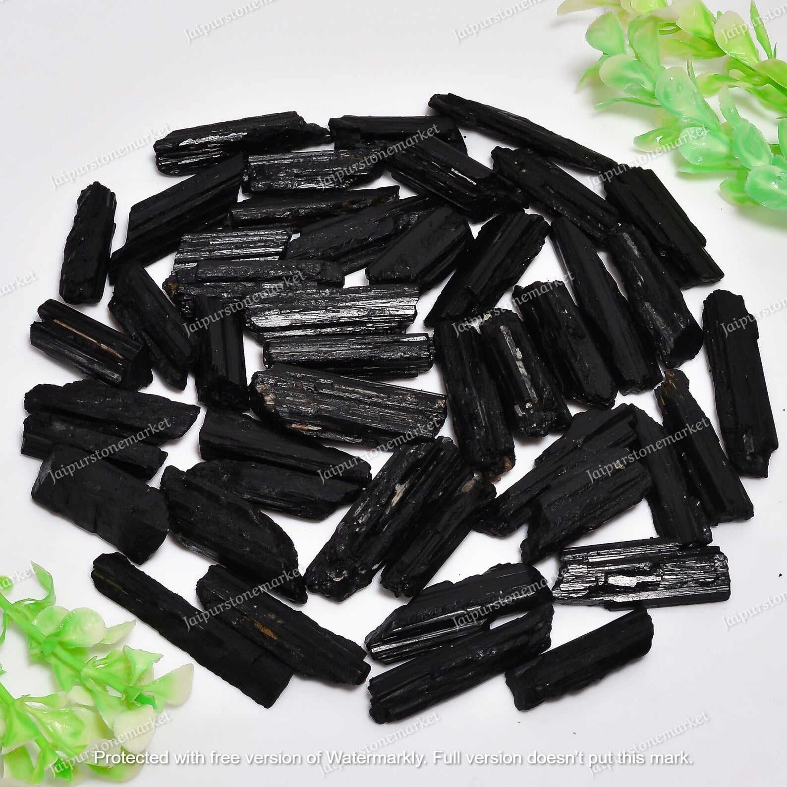 Natural Black Tourmaline Raw Pencil