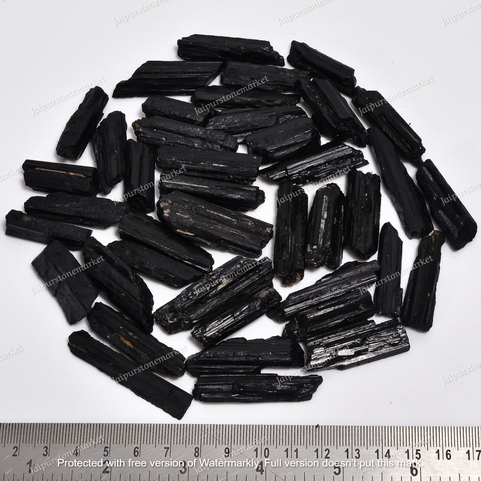 Natural Black Tourmaline Raw Pencil