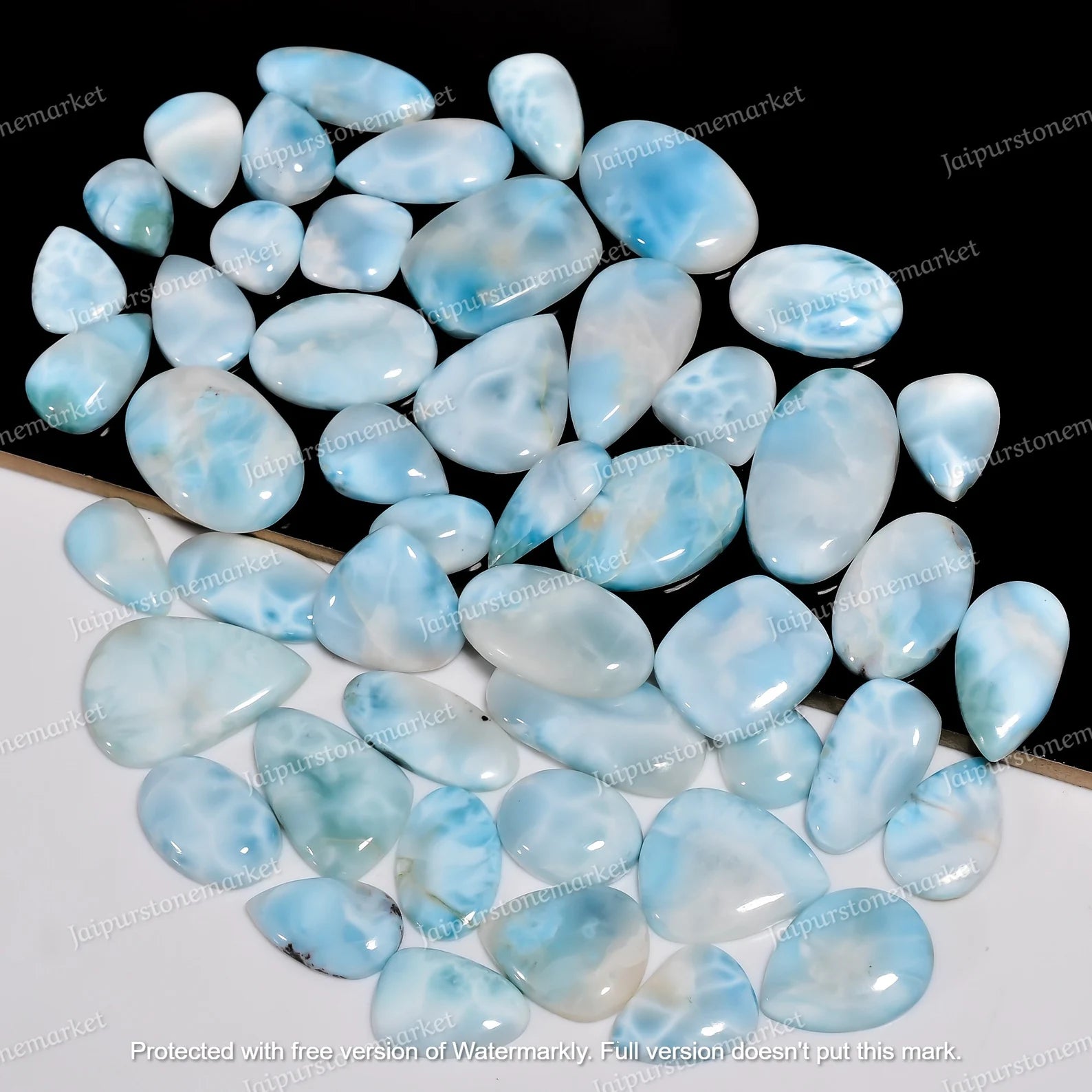 Larimar Cabochon Flat Back