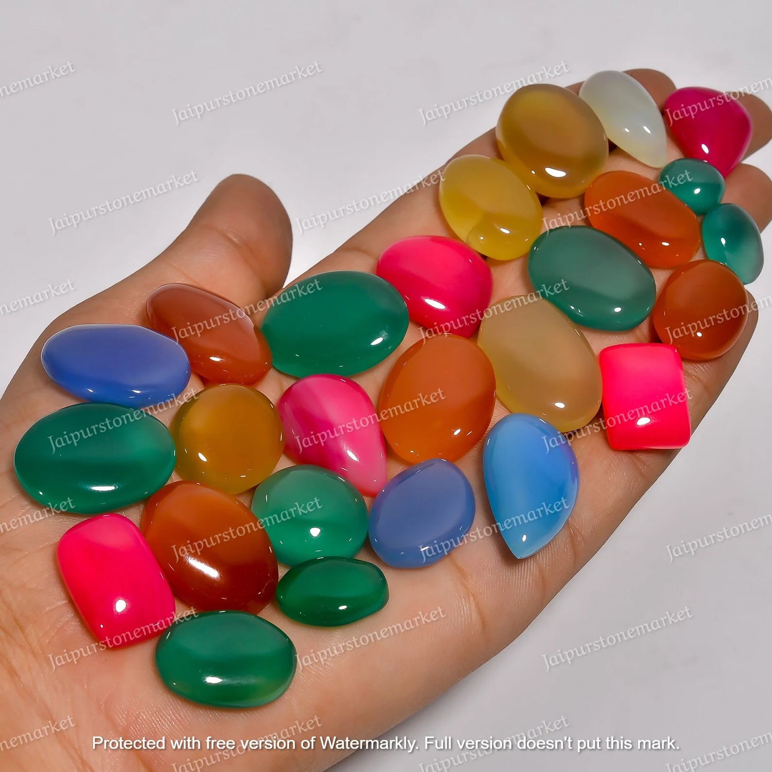 Multi Chalcedony Cabochons Gemstone