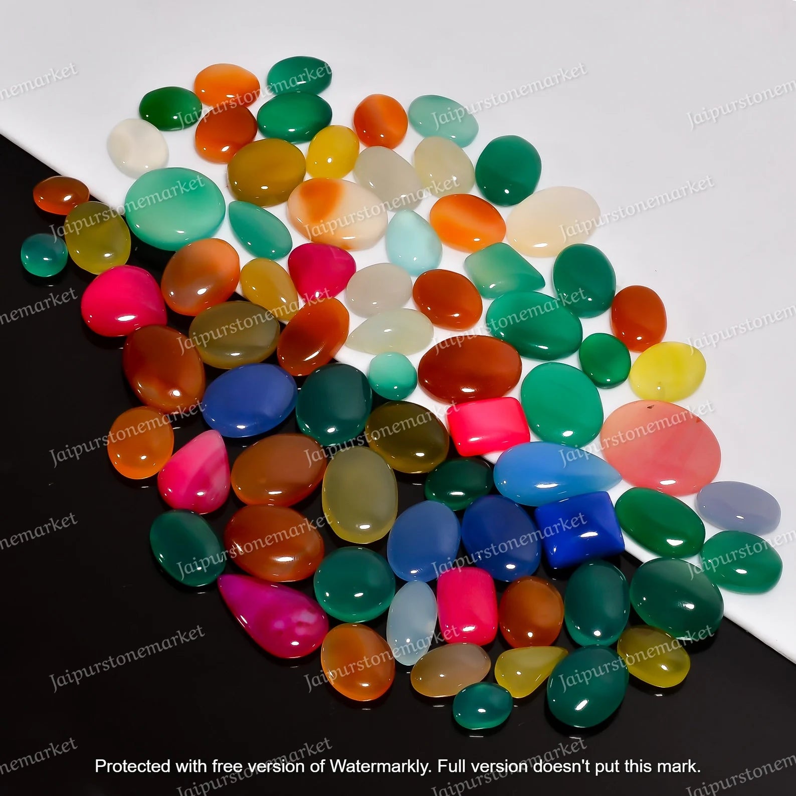 Multi Chalcedony Cabochons Gemstone