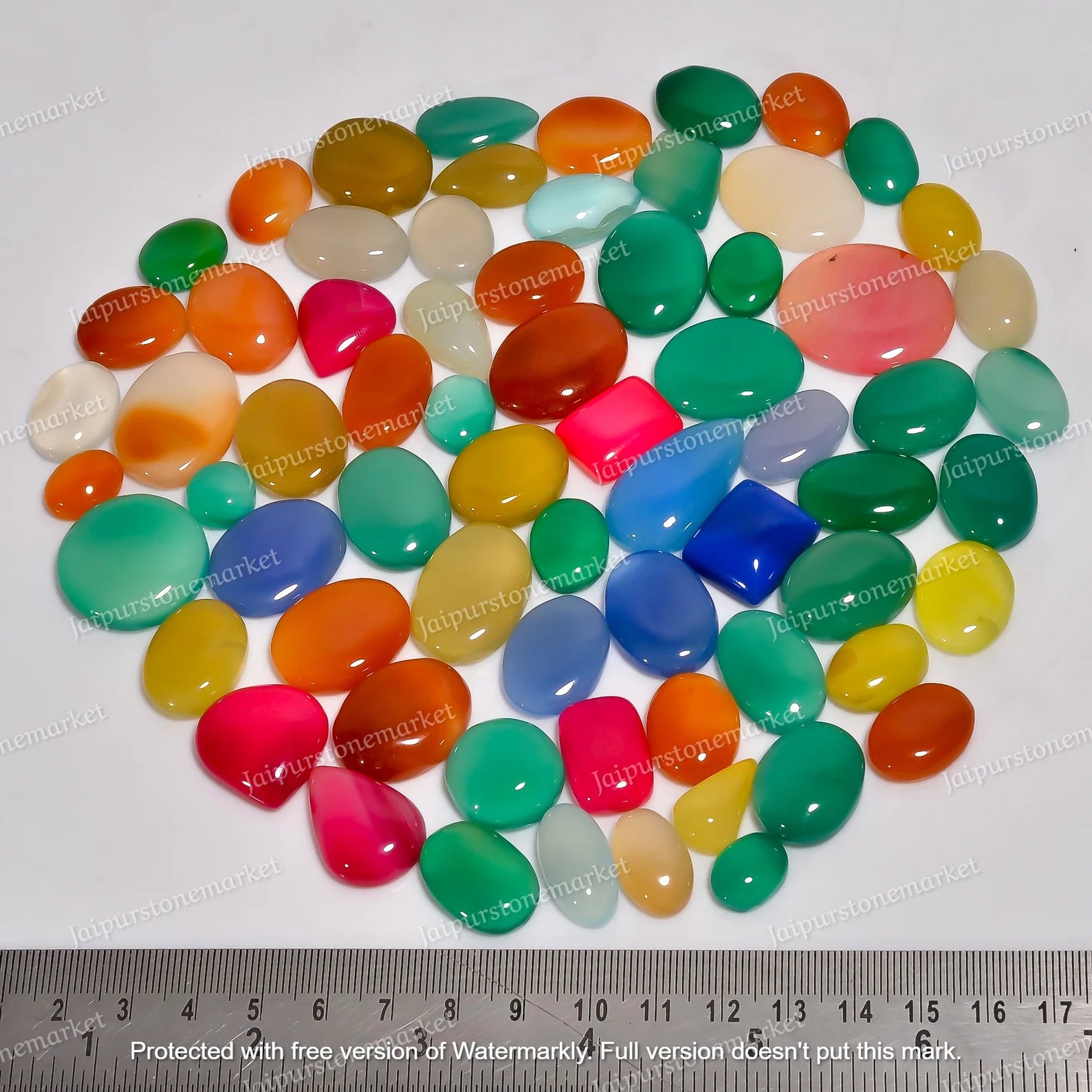 Multi Chalcedony Cabochons Gemstone